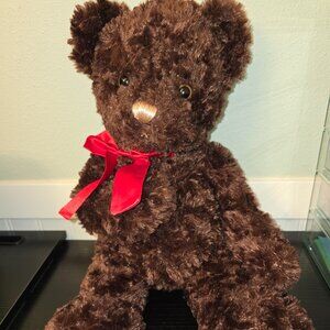 Build-a-Bear Brown Bear with Red Bow 18" Stuffed Animal Plush